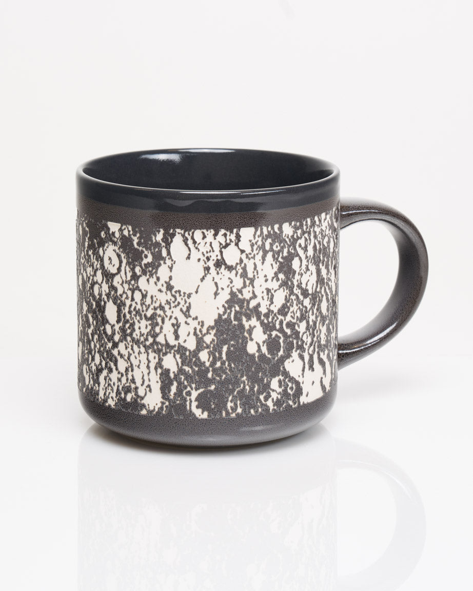 Lunar Surface Hand Carved 15 oz Ceramic Mug