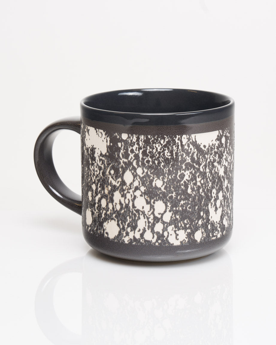 Lunar Surface Hand Carved 15 oz Ceramic Mug