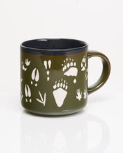 Animal Tracks Hand Carved 15 oz Ceramic Mug