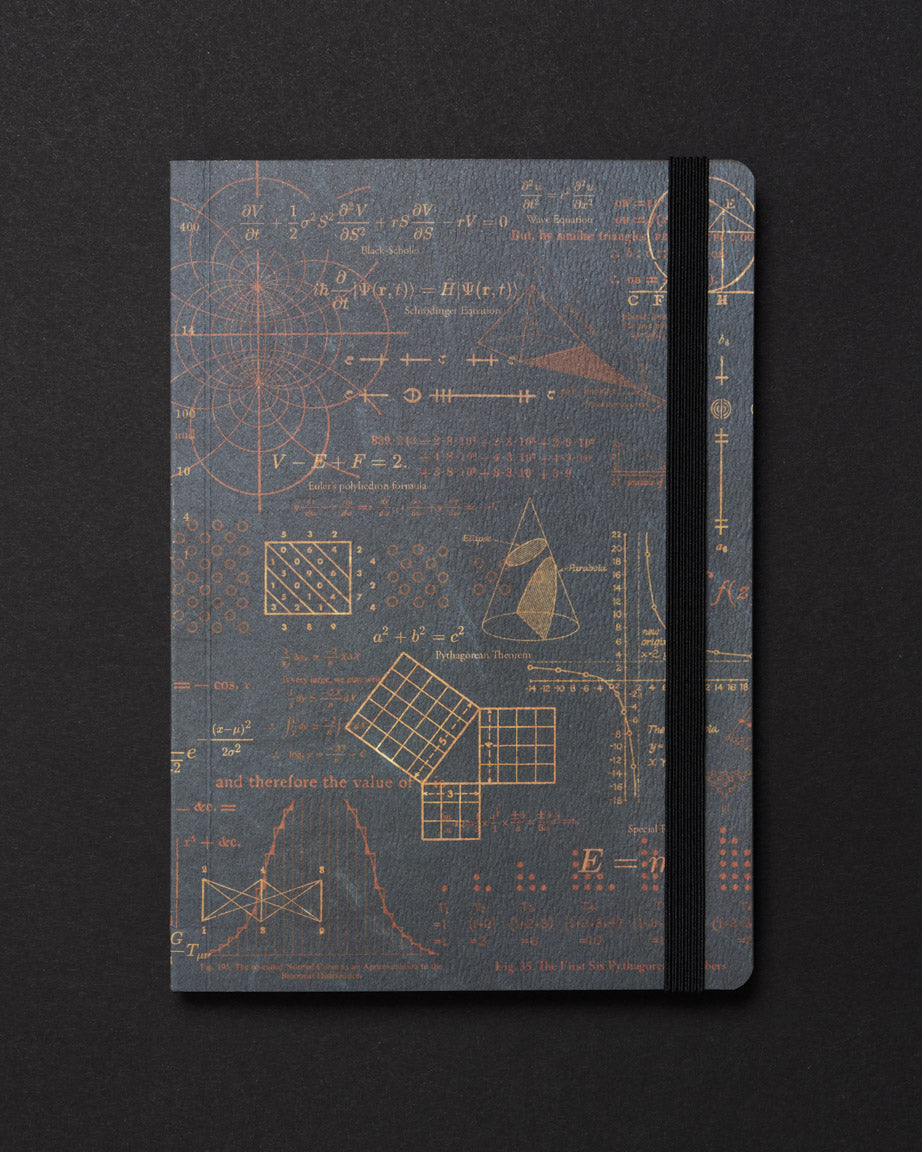 Equations That Changed the World Dark Analysis A5 Softcover Notebook