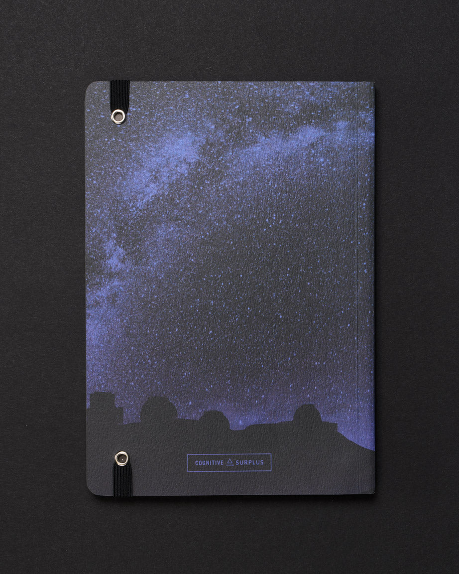 Observatory & Stars Dark Analysis A5 Softcover Notebook