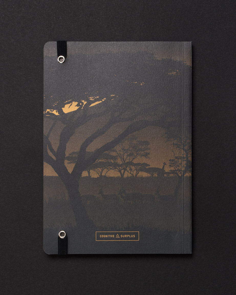 Savanna at Dusk Dark Analysis A5 Softcover Notebook