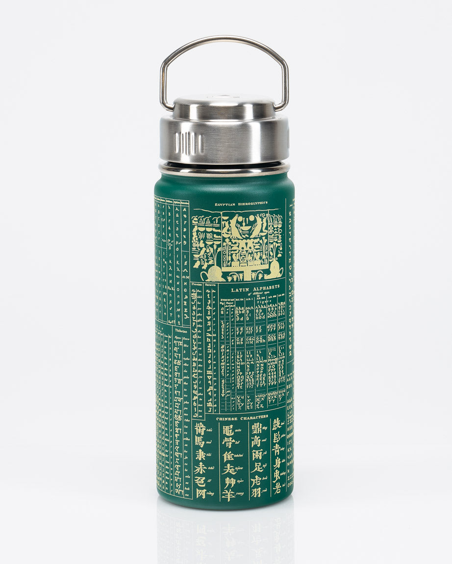 Linguistics 18 oz Steel Bottle