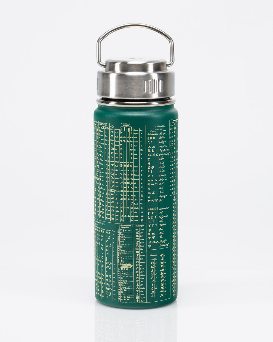 Linguistics 18 oz Steel Bottle