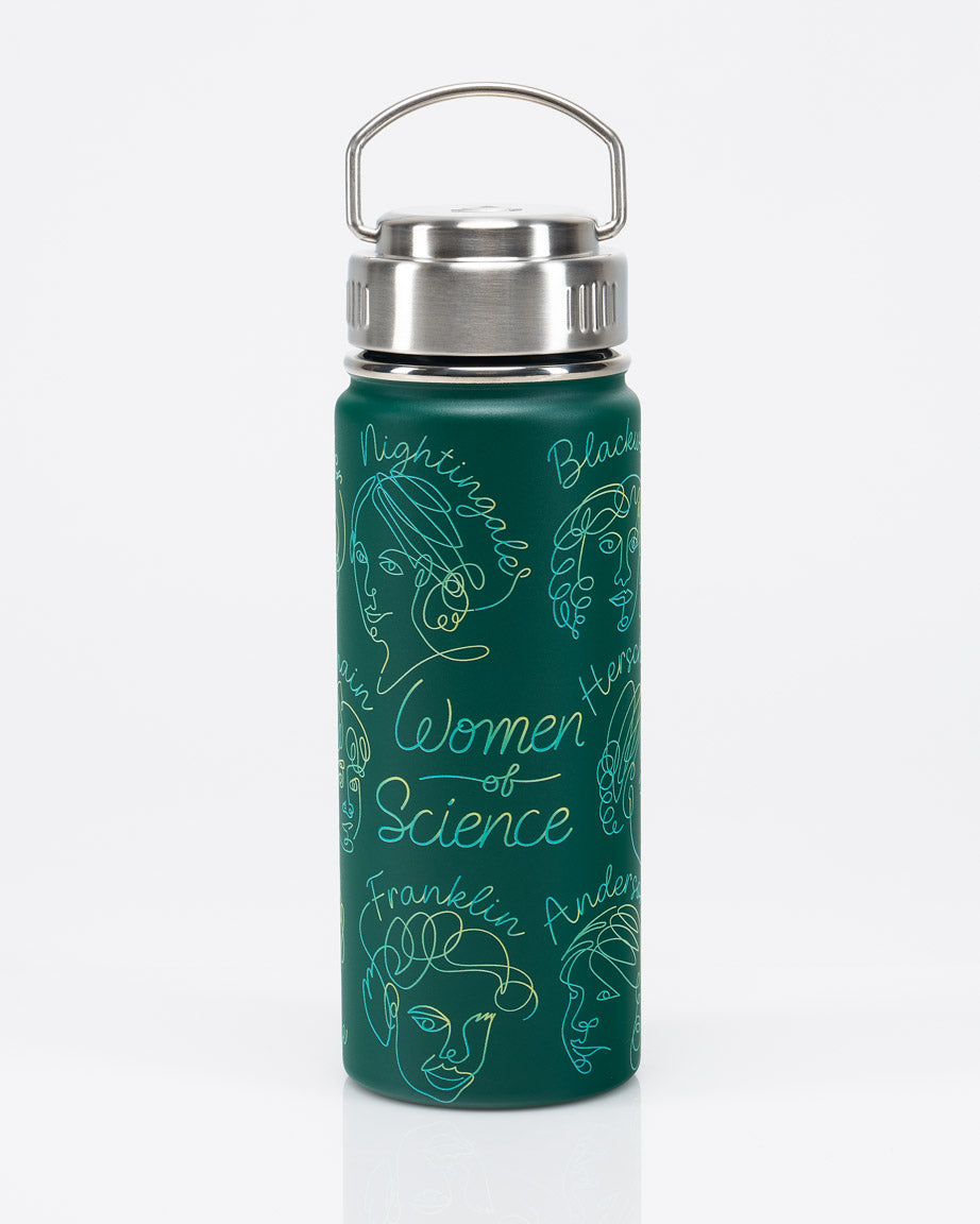 Women of Science 18 oz Steel Bottle - Green