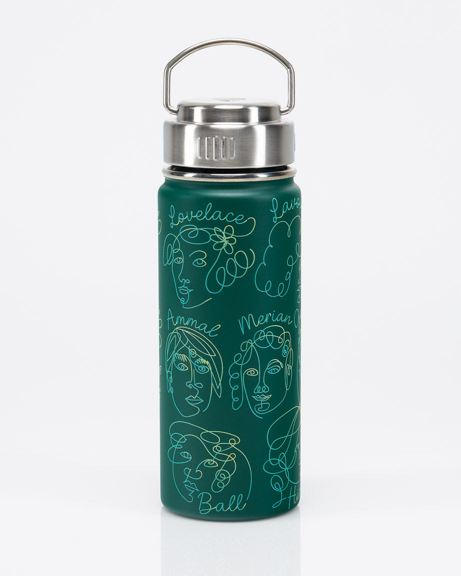 Women of Science 18 oz Steel Bottle - Green