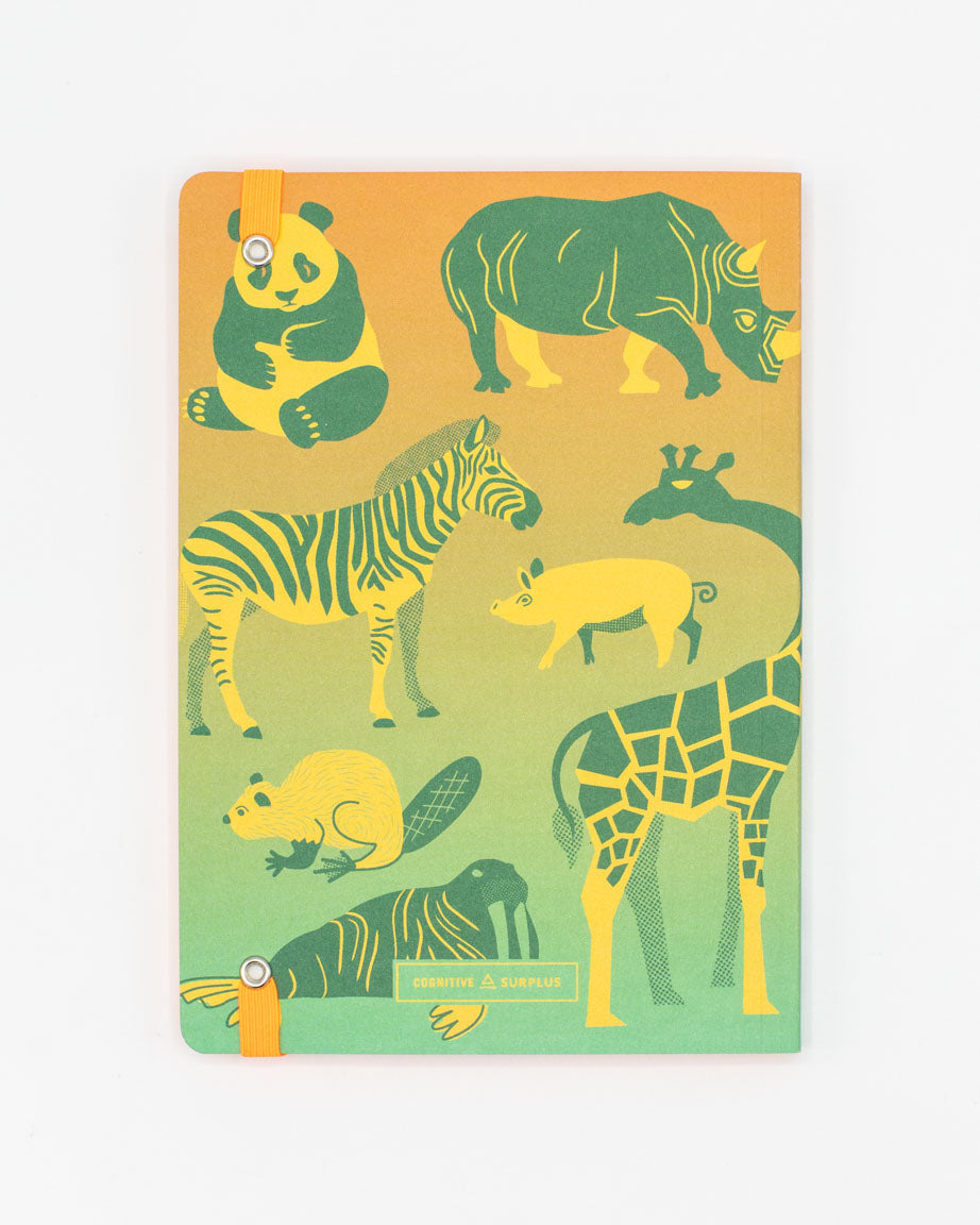 Retro Mammals A5 Softcover Notebook