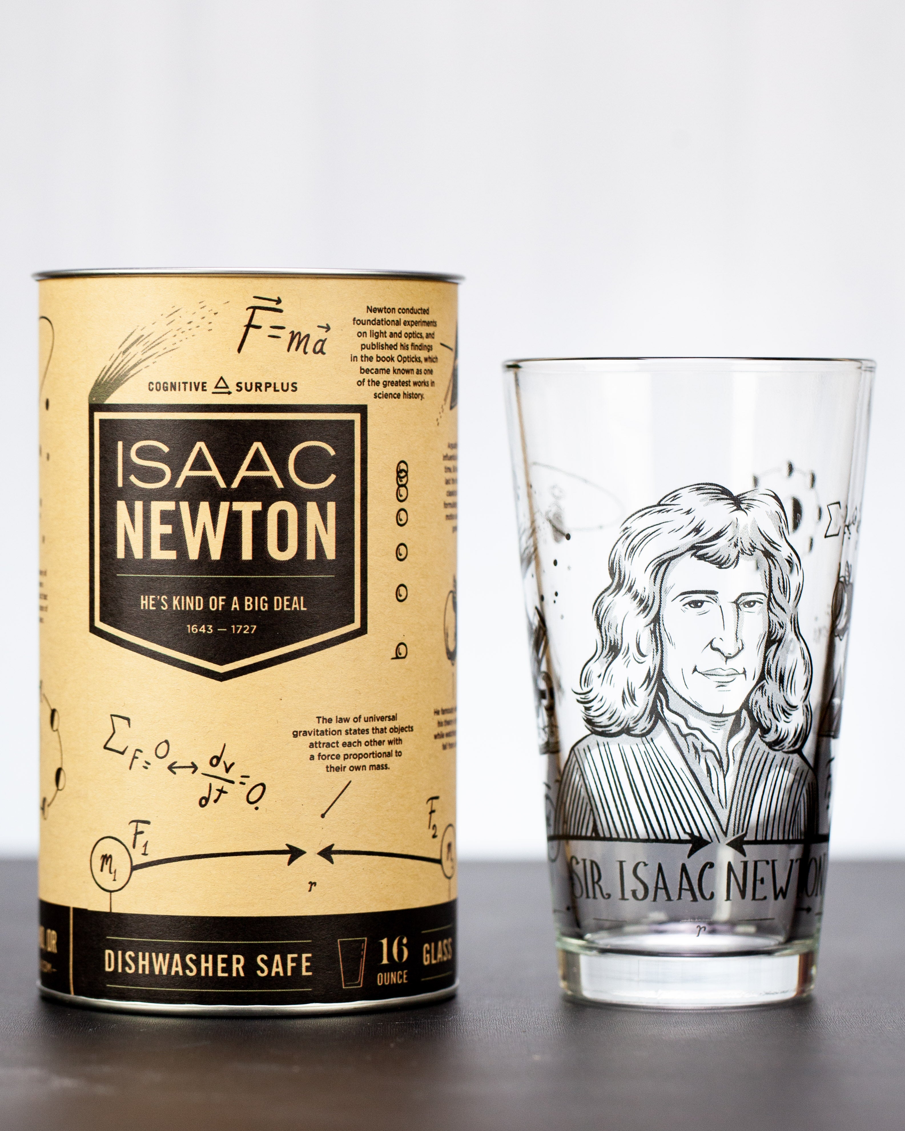 Isaac Newton Pint Glass