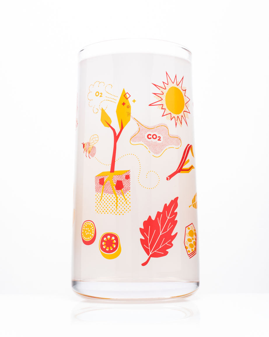 Retro Botany Drinking Glass