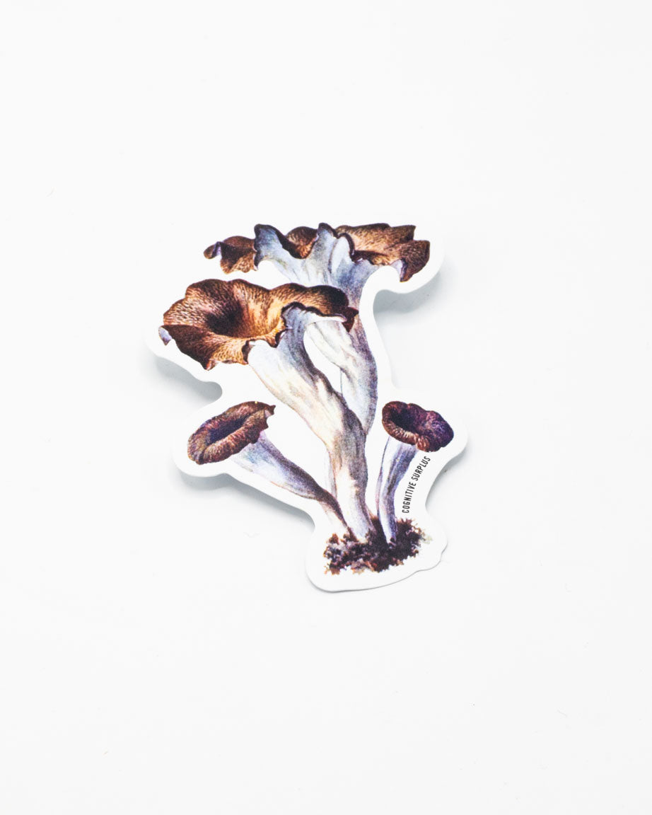 Craterellus Cornucopioides Mushrooms Sticker