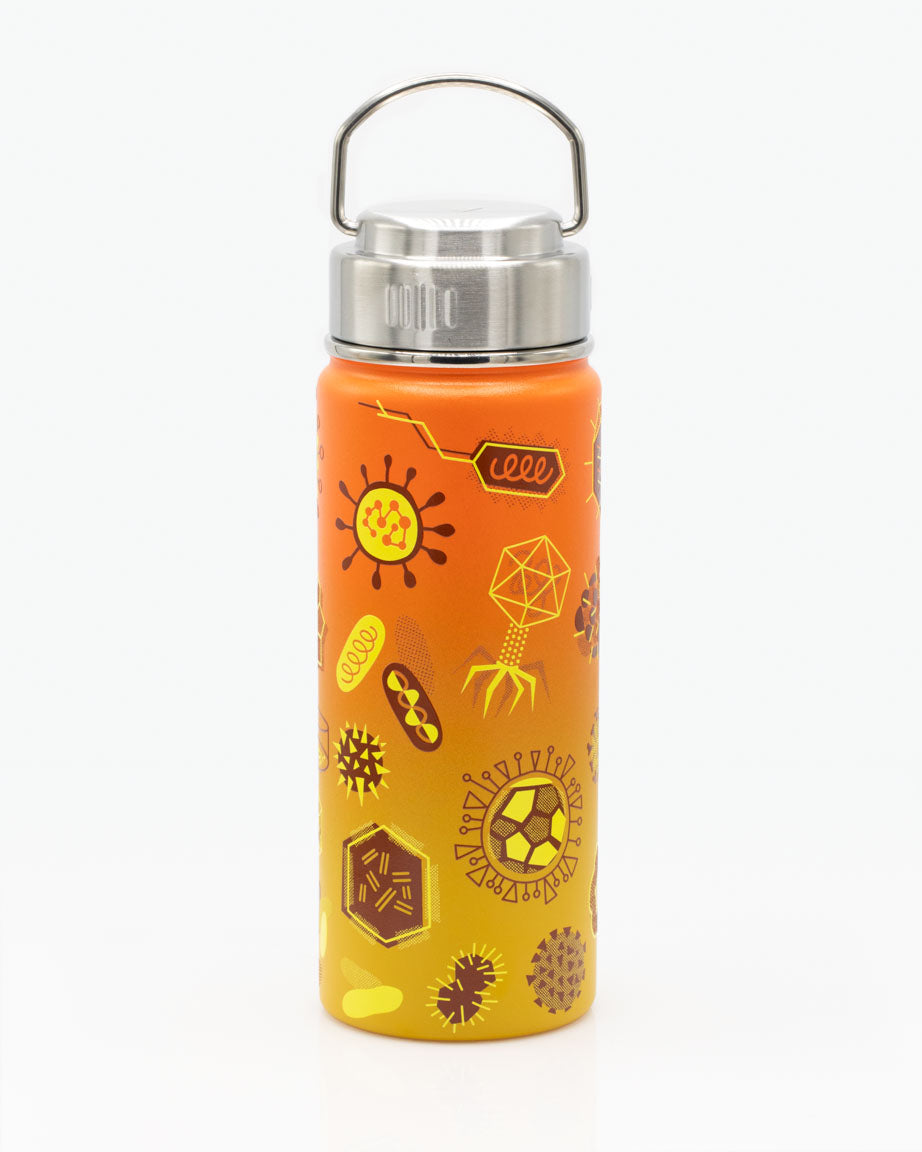 Retro Microbiology 18 oz Steel Bottle