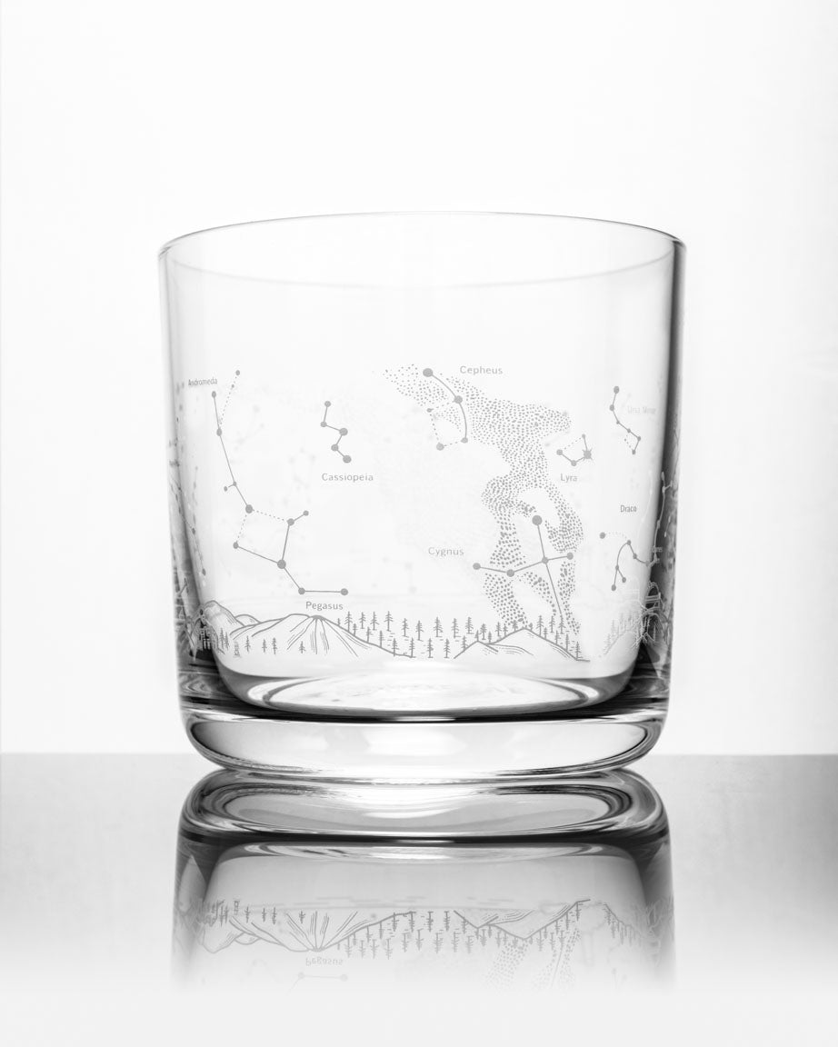 Night Sky Star Chart Whiskey Glass