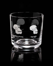 Hominid Skulls Whiskey Glass